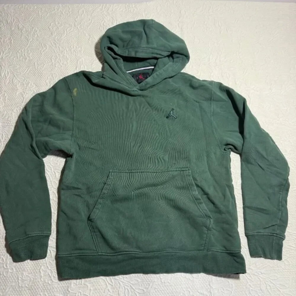 Nike Air Jordan Flight Fleece Essential Hooded Pullover Sweatshirt Fits Small